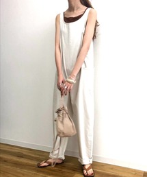 ReNorm | リネン混クルーネックオールインワン(サロペット/オーバーオール)