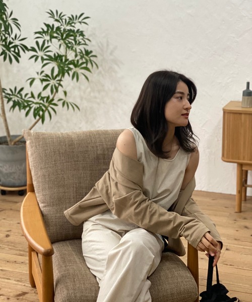 ReNorm(リノーム)の「リネン混クルーネックオールインワン(サロペット/オーバーオール・レディース・ブラック/キナリ・M/S)」の16枚目の写真