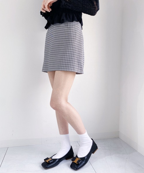 Loueme(ルエム)の「サマーチェックミニスカパン(スカート・レディース・ブラック/ホワイト/その他1・M)」の18枚目の写真