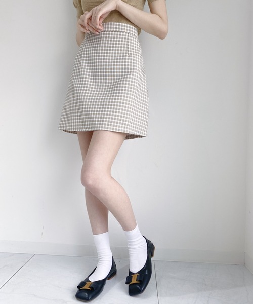 Loueme(ルエム)の「サマーチェックミニスカパン(スカート・レディース・ブラック/ホワイト/その他1・M)」の12枚目の写真