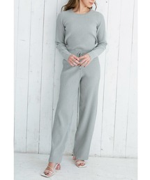 ALEXIA STAM | Cozy Wide Rib Knit Pants/コージーワイドリブニットパンツ(その他パンツ)