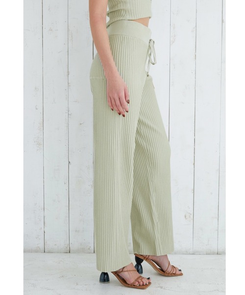 ALEXIA STAM（アリシアスタン）の「Cozy Wide Rib Knit Pants