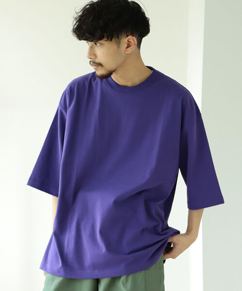 BEAMS（ビームス）の「BEAMS / リカバー ビッグ Tシャツ（Tシャツ/カットソー・メンズ・ホワイト/バイオレット/グレー系その他・MEDIUM/SMALL/X-LARGE/LARGE）」の3枚目の写真