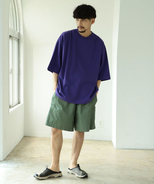 BEAMS（ビームス）の「BEAMS / リカバー ビッグ Tシャツ（Tシャツ/カットソー・メンズ・ホワイト/バイオレット/グレー系その他・MEDIUM/SMALL/X-LARGE/LARGE）」の5枚目の写真