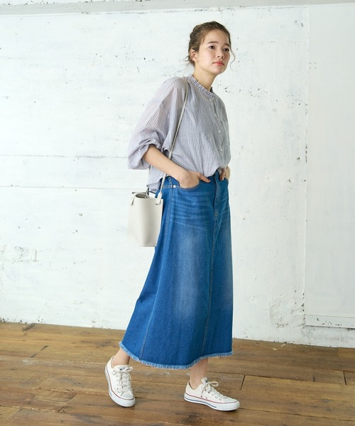 PUAL CE CIN（ピュアルセシン）の「【WEB限定】デニムマーメイドスカート（デニムスカート・レディース・ブラック/インディゴブルー・FREE）」の22枚目の写真