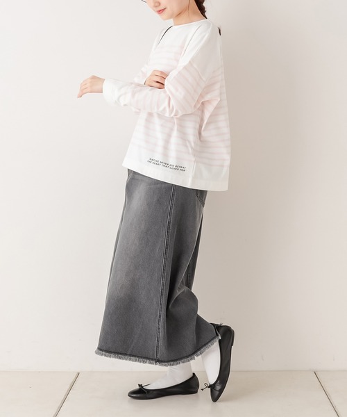 PUAL CE CIN（ピュアルセシン）の「【WEB限定】デニムマーメイドスカート（デニムスカート・レディース・ブラック/インディゴブルー・FREE）」の3枚目の写真