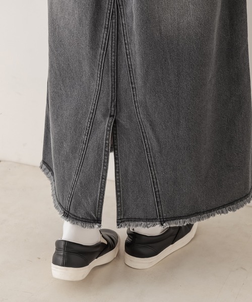 PUAL CE CIN（ピュアルセシン）の「【WEB限定】デニムマーメイドスカート（デニムスカート・レディース・ブラック/インディゴブルー・FREE）」の9枚目の写真