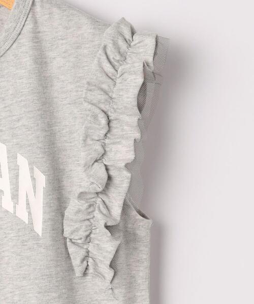 green label relaxing(グリーンレーベルリラクシング)の「【キッズ】カレッジロゴ フリル プルオーバー(Tシャツ/カットソー・キッズ・レッド/オフホワイト/グレー・105/115/135/125)」の19枚目の写真