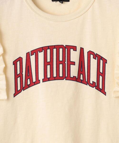 green label relaxing(グリーンレーベルリラクシング)の「【キッズ】カレッジロゴ フリル プルオーバー(Tシャツ/カットソー・キッズ・レッド/オフホワイト/グレー・105/115/135/125)」の14枚目の写真