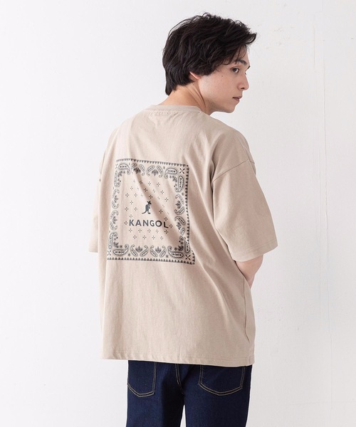 KANGOL(カンゴール)の「【KANGOL/カンゴール】ペイズリーバックプリント ワンポイントブランドロゴ ビッグシルエットTシャツ(Tシャツ/カットソー・メンズ・ブラック/ベージュ/ホワイト・X-LARGE/LARGE/MEDIUM)」の3枚目の写真