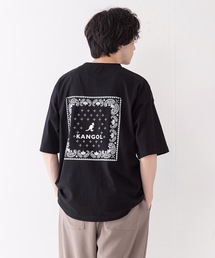 【KANGOL/カンゴール】ペイズリーバックプリント ワンポイントブランドロゴ ビッグシルエットTシャツ