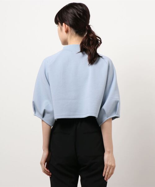 COLONY 2139(コロニートゥーワンスリーナイン)の「エアリーダンボールショート丈プルオーバー(Tシャツ/カットソー・レディース・オフホワイト/ブラック/サックスブルー・FREE)」の4枚目の写真