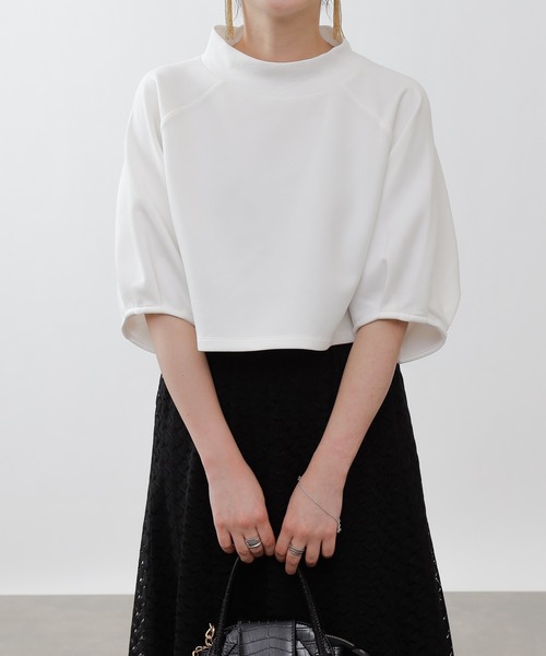 COLONY 2139(コロニートゥーワンスリーナイン)の「エアリーダンボールショート丈プルオーバー(Tシャツ/カットソー・レディース・オフホワイト/ブラック/サックスブルー・FREE)」の1枚目の写真