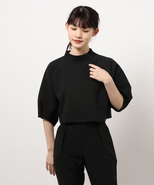 COLONY 2139(コロニートゥーワンスリーナイン)の「エアリーダンボールショート丈プルオーバー(Tシャツ/カットソー・レディース・オフホワイト/ブラック/サックスブルー・FREE)」の6枚目の写真