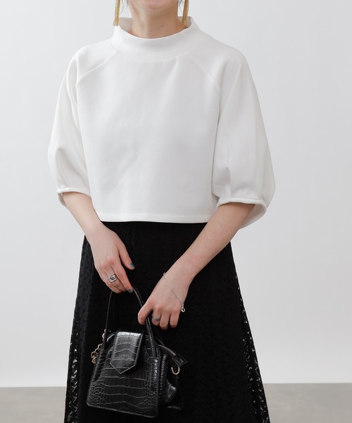 COLONY 2139(コロニートゥーワンスリーナイン)の「エアリーダンボールショート丈プルオーバー(Tシャツ/カットソー・レディース・オフホワイト/ブラック/サックスブルー・FREE)」の11枚目の写真