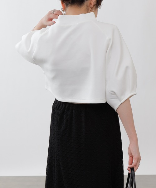 COLONY 2139(コロニートゥーワンスリーナイン)の「エアリーダンボールショート丈プルオーバー(Tシャツ/カットソー・レディース・オフホワイト/ブラック/サックスブルー・FREE)」の15枚目の写真