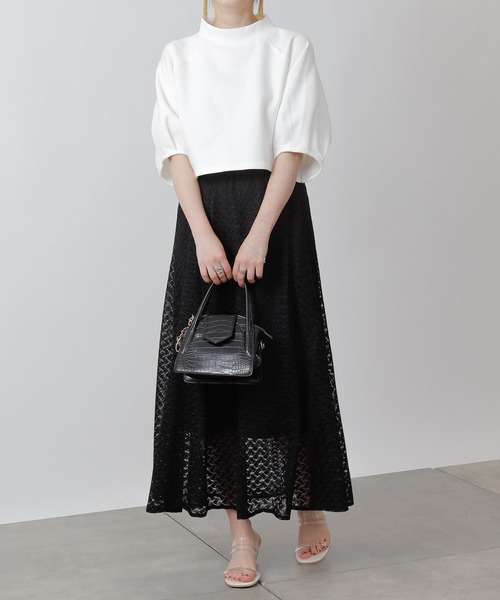 COLONY 2139(コロニートゥーワンスリーナイン)の「エアリーダンボールショート丈プルオーバー(Tシャツ/カットソー・レディース・オフホワイト/ブラック/サックスブルー・FREE)」の16枚目の写真