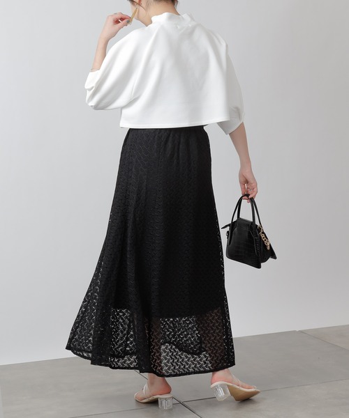 COLONY 2139(コロニートゥーワンスリーナイン)の「エアリーダンボールショート丈プルオーバー(Tシャツ/カットソー・レディース・オフホワイト/ブラック/サックスブルー・FREE)」の17枚目の写真