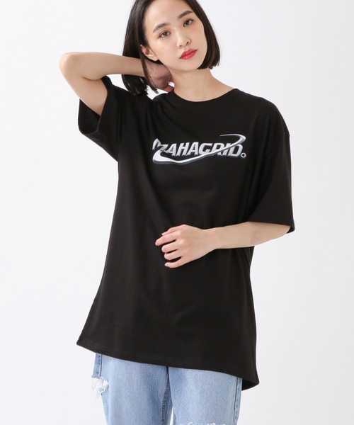 MAHAGRID(マハグリッド)の「MAHAGRID/PLANETロゴT 2945835(Tシャツ/カットソー・レディース・ホワイト/オレンジ/ブラック・MEDIUM/X-LARGE/LARGE)」の3枚目の写真