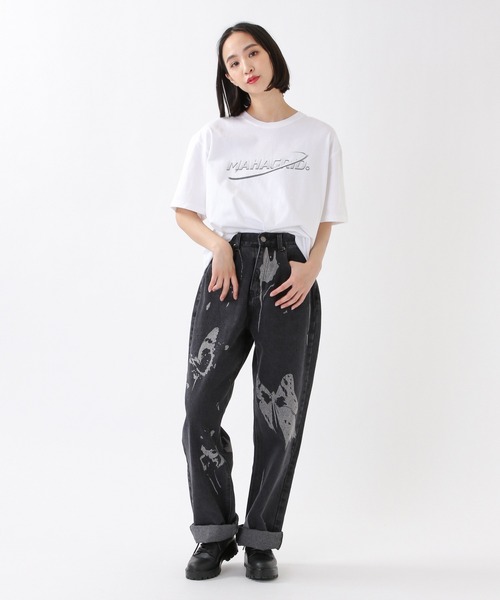 MAHAGRID(マハグリッド)の「MAHAGRID/PLANETロゴT 2945835(Tシャツ/カットソー・レディース・ホワイト/オレンジ/ブラック・MEDIUM/X-LARGE/LARGE)」の4枚目の写真