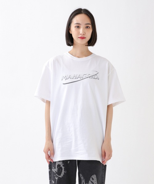 MAHAGRID(マハグリッド)の「MAHAGRID/PLANETロゴT 2945835(Tシャツ/カットソー・レディース・ホワイト/オレンジ/ブラック・MEDIUM/X-LARGE/LARGE)」の7枚目の写真