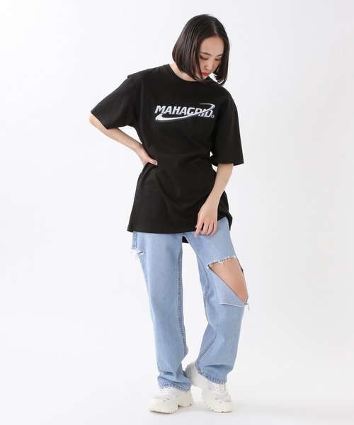 MAHAGRID(マハグリッド)の「MAHAGRID/PLANETロゴT 2945835(Tシャツ/カットソー・レディース・ホワイト/オレンジ/ブラック・MEDIUM/X-LARGE/LARGE)」の8枚目の写真