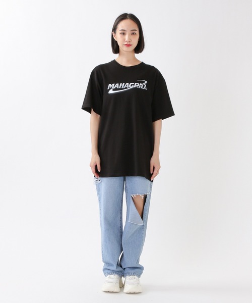MAHAGRID(マハグリッド)の「MAHAGRID/PLANETロゴT 2945835(Tシャツ/カットソー・レディース・ホワイト/オレンジ/ブラック・MEDIUM/X-LARGE/LARGE)」の9枚目の写真
