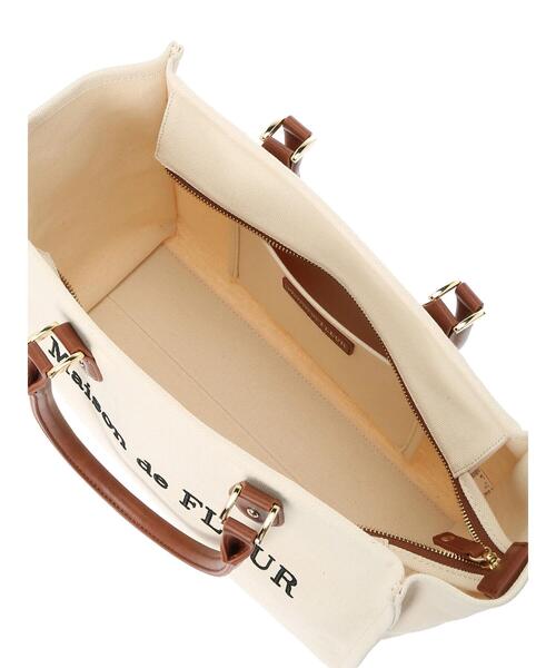 Maison de FLEUR(メゾンドフルール)の「マテリアルトートMバッグ(トートバッグ・レディース・ベージュ・FREE)」の8枚目の写真