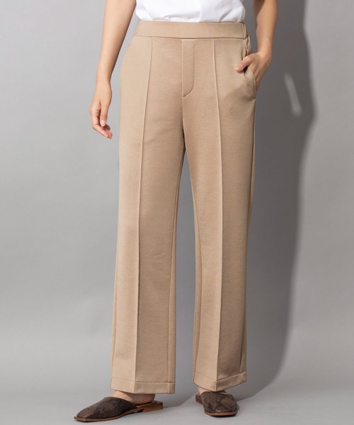 Munich（ミューニック）の「グロッシーフレンチテリー　ワイドストレートパンツ（スウェットパンツ・レディース・ブラック/ベージュ/ブルーグレー・S/M/XS）」の8枚目の写真