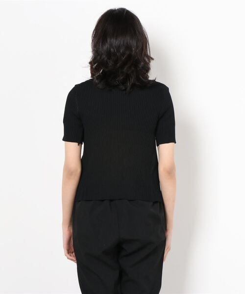 WEGO（ウィゴー）の「WEGO/フロントジップショートニット（ニット/セーター・レディース・ホワイト/ブラック/ライム/オレンジ・FREE）」の5枚目の写真