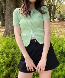 WEGO | WEGO/フロントジップショートニット(ニット/セーター)