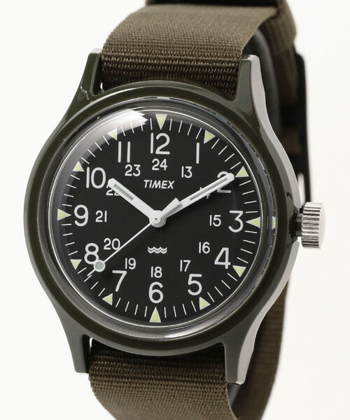 BEAMS BOY（ビームスボーイ）の「TIMEX / Original Camper▲（アナログ腕時計・レディース・ネイビー/オリーブ・ONE SIZE）」の3枚目の写真