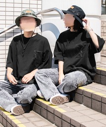 布帛切り替えTシャツ(ユニセックス)