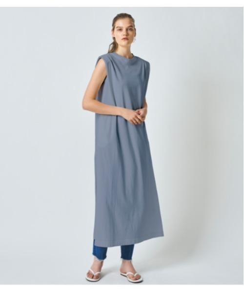 N.O.R.C(ノーク)の「ショルダーパッドワンピース(ワンピース・レディース・ピンク/ホワイト/ラベンダー/サックスブルー/チャコールグレー・M/S)」の4枚目の写真