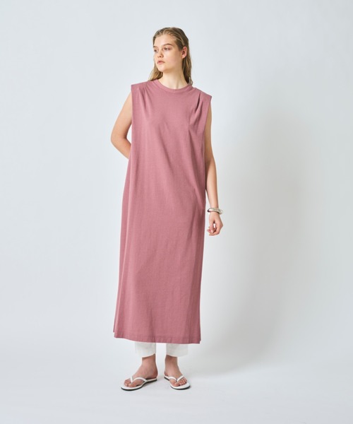 N.O.R.C(ノーク)の「ショルダーパッドワンピース(ワンピース・レディース・ピンク/ホワイト/ラベンダー/サックスブルー/チャコールグレー・M/S)」の5枚目の写真