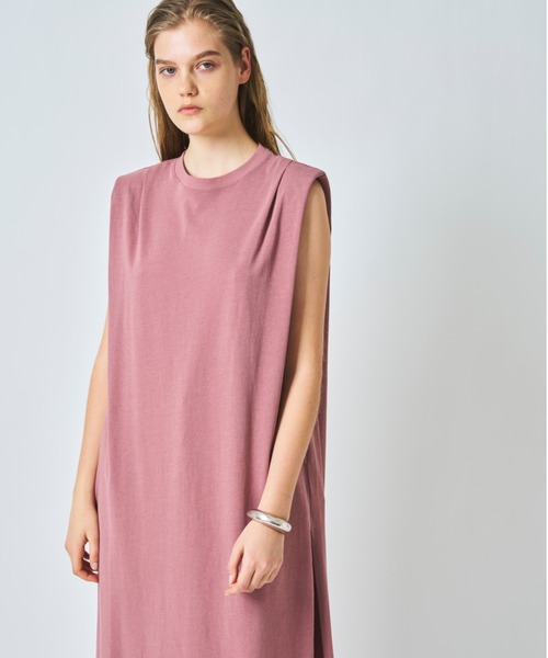 N.O.R.C(ノーク)の「ショルダーパッドワンピース(ワンピース・レディース・ピンク/ホワイト/ラベンダー/サックスブルー/チャコールグレー・M/S)」の11枚目の写真