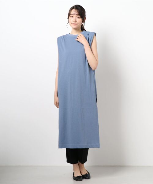 N.O.R.C(ノーク)の「ショルダーパッドワンピース(ワンピース・レディース・ピンク/ホワイト/ラベンダー/サックスブルー/チャコールグレー・M/S)」の21枚目の写真