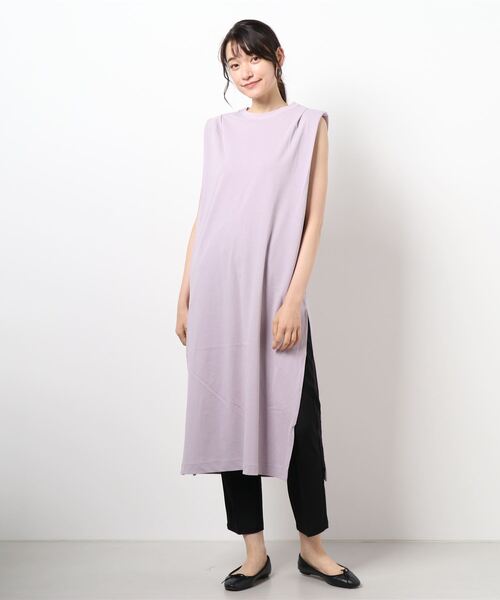 N.O.R.C(ノーク)の「ショルダーパッドワンピース(ワンピース・レディース・ピンク/ホワイト/ラベンダー/サックスブルー/チャコールグレー・M/S)」の22枚目の写真