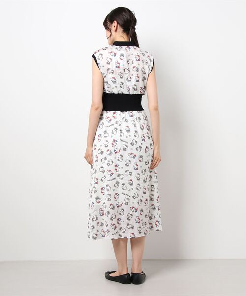 ハローキティコラボ(ハローキティコラボ)の「キティハイウエストリブワンピース(ワンピース・レディース・ホワイト・FREE)」の11枚目の写真