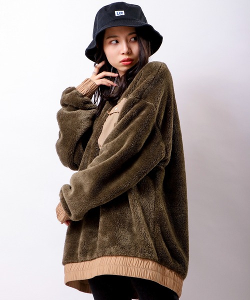 POWER TO THE PEOPLE（パワートゥーザピープル）の「POWER TO THE PEOPLE Plus Warm フリーストレーナー（スウェット・メンズ・チャコールグレー/カーキ/アイボリー/マルチ・LL/M/L）」の21枚目の写真