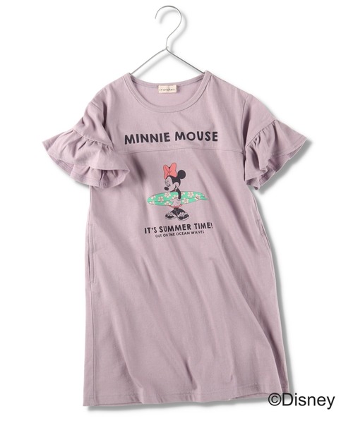 Disney（ディズニー）の「【Disney】袖フリル半袖ワンピース（ワンピース・キッズ・ブラウン/ラベンダー・90cm/110cm/100cm/120cm/130cm）」の3枚目の写真