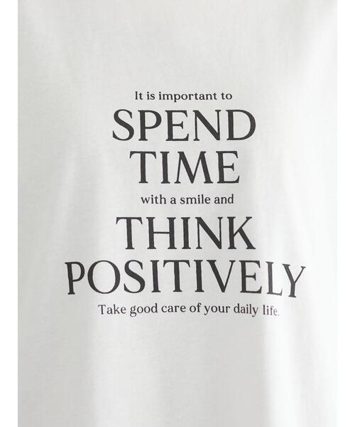 Green Parks(グリーンパークス)の「多段キレイめロゴTシャツ*(Tシャツ/カットソー・レディース・オフホワイト/ネイビー/ベージュ/ブルーグリーン・FREE)」の13枚目の写真