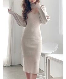 RESEXXY | アームウォーマー付ニットワンピース(ワンピース)