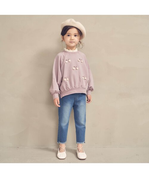 apres les cours（アプレレクール）の「チュールさくらんぼトレーナー（スウェット・キッズ・ブラウン/ピンク/アイボリー/ミント・80/120/140/90/100/130/110）」の7枚目の写真