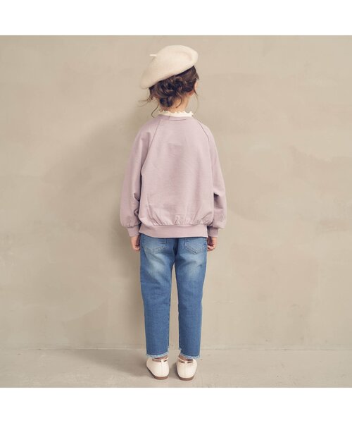 apres les cours（アプレレクール）の「チュールさくらんぼトレーナー（スウェット・キッズ・ブラウン/ピンク/アイボリー/ミント・80/120/140/90/100/130/110）」の8枚目の写真