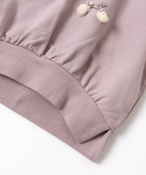 apres les cours（アプレレクール）の「チュールさくらんぼトレーナー（スウェット・キッズ・ブラウン/ピンク/アイボリー/ミント・80/120/140/90/100/130/110）」の13枚目の写真