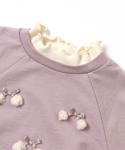 apres les cours（アプレレクール）の「チュールさくらんぼトレーナー（スウェット・キッズ・ブラウン/ピンク/アイボリー/ミント・80/120/140/90/100/130/110）」の20枚目の写真