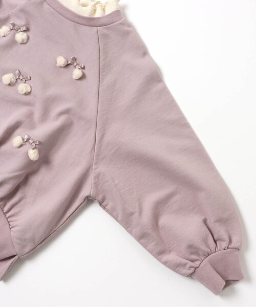 apres les cours（アプレレクール）の「チュールさくらんぼトレーナー（スウェット・キッズ・ブラウン/ピンク/アイボリー/ミント・80/120/140/90/100/130/110）」の22枚目の写真