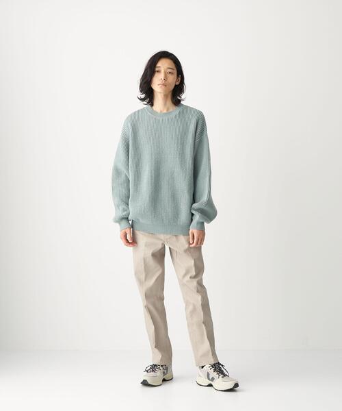 CITEN（シテン）の「＜CITEN（シテン）＞アゼボリューム ニット -ウォッシャブル-（ニット/セーター・メンズ・オフホワイト/ダークグレー/ライトブルー・FREE）」の17枚目の写真