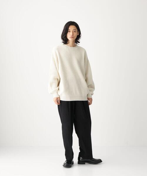 CITEN（シテン）の「＜CITEN（シテン）＞アゼボリューム ニット -ウォッシャブル-（ニット/セーター・メンズ・オフホワイト/ダークグレー/ライトブルー・FREE）」の15枚目の写真